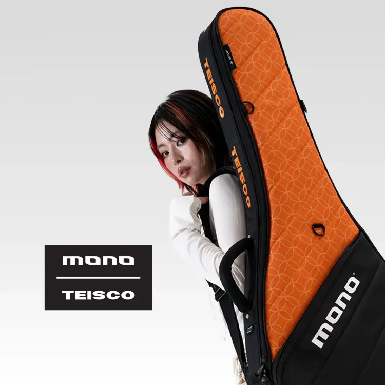MONO x Teisco Vertigo Electric cases in Lavender, Orange and Sage